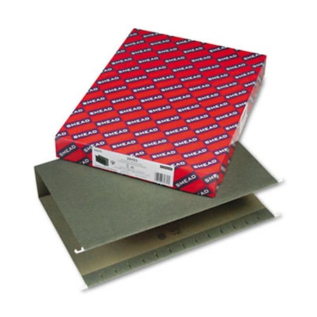 Smead 3; Capacity Box Bottom Hanging File Folders- Legal- Green- 25/Box SM33303